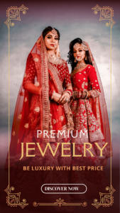 Gold and Red Modern Indian Women's Fashion Instagram Story