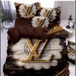 Premium Brand 5 D LV Black printing King Size 108×108 Inches