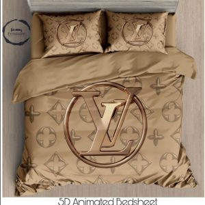 Premium Brand LV 5 D printing King Size 108×108 Inches