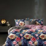 Makhmal 7D Digital Print king size bedsheet set