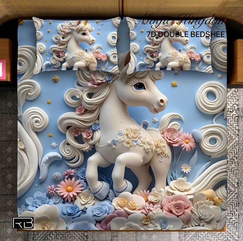 7D Digital Bedsheet New Print for home