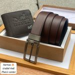 Mens Herms Wallet with Belt Combo Set Replica
