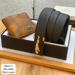 Mens Jaguar Wallet with Belt Combo Set Replica