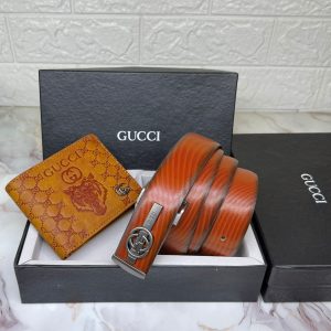 Mens Gucci Wallet with Belt Set Combo Replica