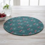 Jute Round Printed Mat  Eco Friendly Living Room Bedroom Dining & Home D?cor