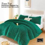 Smoofy Faux Fur Plush King Size Comforter Set Size 90*100 inches