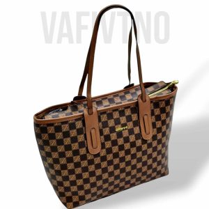Women Checked Tote Bag