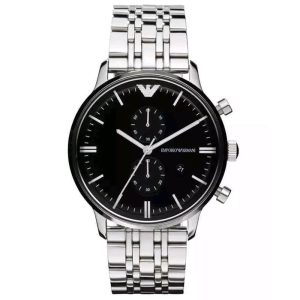 Emporio Armani Unisex-Adult Silver Stainless Steel Analogue Watch Replica