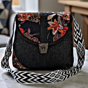 Joot Women Black Embroidered Sling Bag
