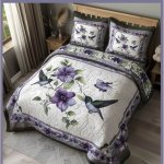 Faux Quilting Effects Digital Prints Super King Size 7D Multicolor 11 110x119