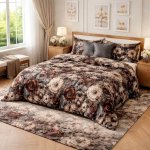 Makhmal 7D digital print king size bed sheet set 108*118