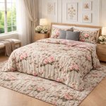 Makhmal 7D digital print king size bed sheet set 108*108