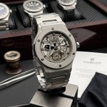 Mens Hublot Skeleton Collection Watch Date Display Feature