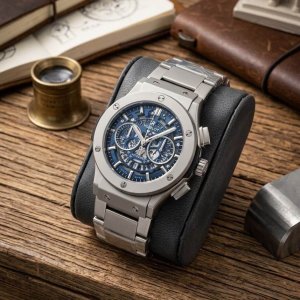 Mens Hublot Skeleton Collection Watch Date Display Feature