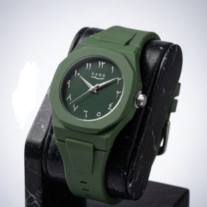 SABR Premium Silicone Strap Watch  Olive Green Edition Replica