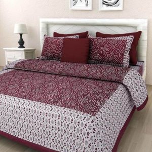 Rajasthani Print Jaipuri Samrat Bedsheets 90 x 100 Inches