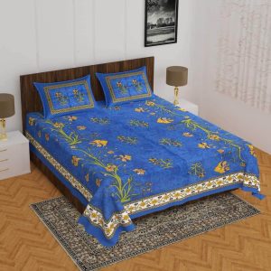 Rajasthani Print Jaipuri Samrat Bedsheets 90 x 100 Inches
