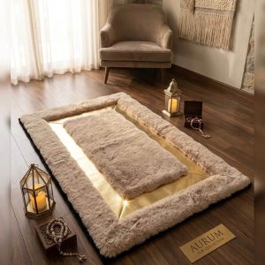 Imported Luxury Rugs Greek Border Design With Gold Finish