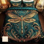 Fantasy King Faux Quilting Effects 7D Digital Panel Super King Bedsheet Set 110 × 110 Inches