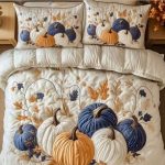 Fantasy King Faux Quilting Effects 7D Digital Panel Super King Bedsheet Set 110 × 110 Inches