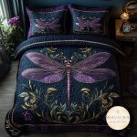Fantasy King Faux Quilting Effects 7D Digital Panel Super King Bedsheet Set 110 × 110 Inches