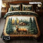 Fantasy King Faux Quilting Effects 7D Digital Panel Super King Bedsheet Set 110 × 110 Inches