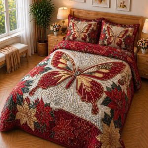 Fantasy King Faux Quilting Effects 7D Digital Panel Super King Bedsheet Set 110 × 110 Inches