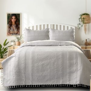 New Launch Premium Tussels Bedcover Set 3 PCS Set