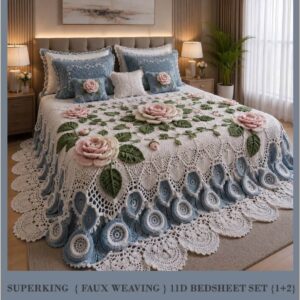 New Faux Weaving 11D Effects Digital Prints Superking Size