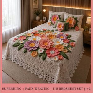 New Faux Weaving 11D Effects Digital Prints Superking Size