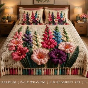 New Faux Weaving 11D Effects Digital Prints Superking Size