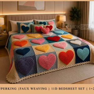 New Faux Weaving 11D Effects Digital Prints Superking Size