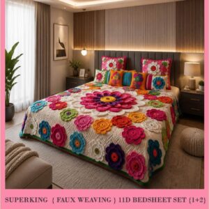 New Faux Weaving 11D Effects Digital Prints Superking Size