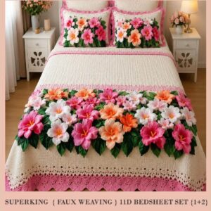 New Faux Weaving 11D Effects Digital Prints Superking Size