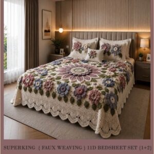 New Faux Weaving 11D Effects Digital Prints Superking Size