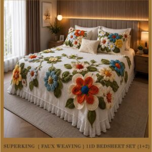 New Faux Weaving 11D Effects Digital Prints Superking Size