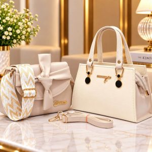 Premium Ladies Handbag+Sling Bag combo set size 8/6